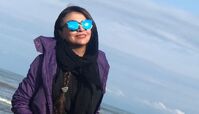 تیپ پاییزی مه لقا باقری در کنار دریا + عکس