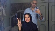 یه عکس قدیمی از حدیثه تهرانی و همسرش