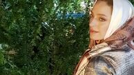 عکس از تیپ خانومانه نگین معتضدی در باغ