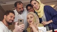 دانیال عبادی با بهنوش بختیاری در پشت صحنه فیلمی جدید