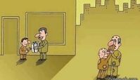 کودکی نمونه و فداکار   کاریکاتور تلخ