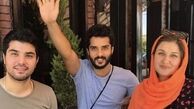 سینا مهراد در کنار برادر و زن برادر اروپاییش + عکس