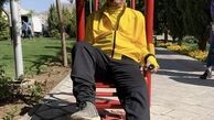 ورزش صبحگاهی آقای بازیگر در پارک + عکس
