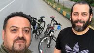 سلفی امیررضا دلاوری با دوستش در روز جهانی دوچرخه + عکس
