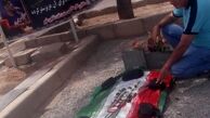 فرشید نوابی بر سر مزار خواننده مشهور + عکس
