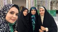 مژده خنجری و دوستانش در زیارت + عکس