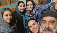 سپیده خداوردی در پشت صحنه کلبه عمو پورنگ + عکس
