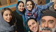 سپیده خداوردی در پشت صحنه کلبه عمو پورنگ + عکس