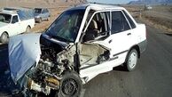 3 نفر در برخورد پراید با خودرو نیروی انتظامی در آتش سوختند