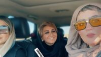 سلفی دوستانه نعیمه نظام دوست در ماشین + عکس