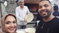 فریبا باقری در صف نانوایی محلشون + عکس
