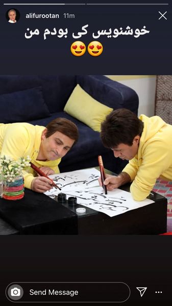 خوشنویسی کردن عمو فیتیله ایها + عکس