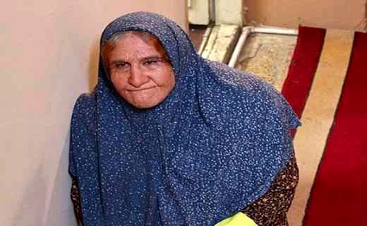 محسن تنابنده با گریم یک پیرزن + عکس