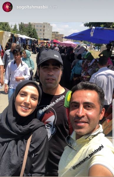 سوگل طهماسبی در بازار محلی + عکس