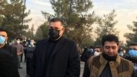 علی دایی در مراسم خاکسپاری علی انصاریان + عکس