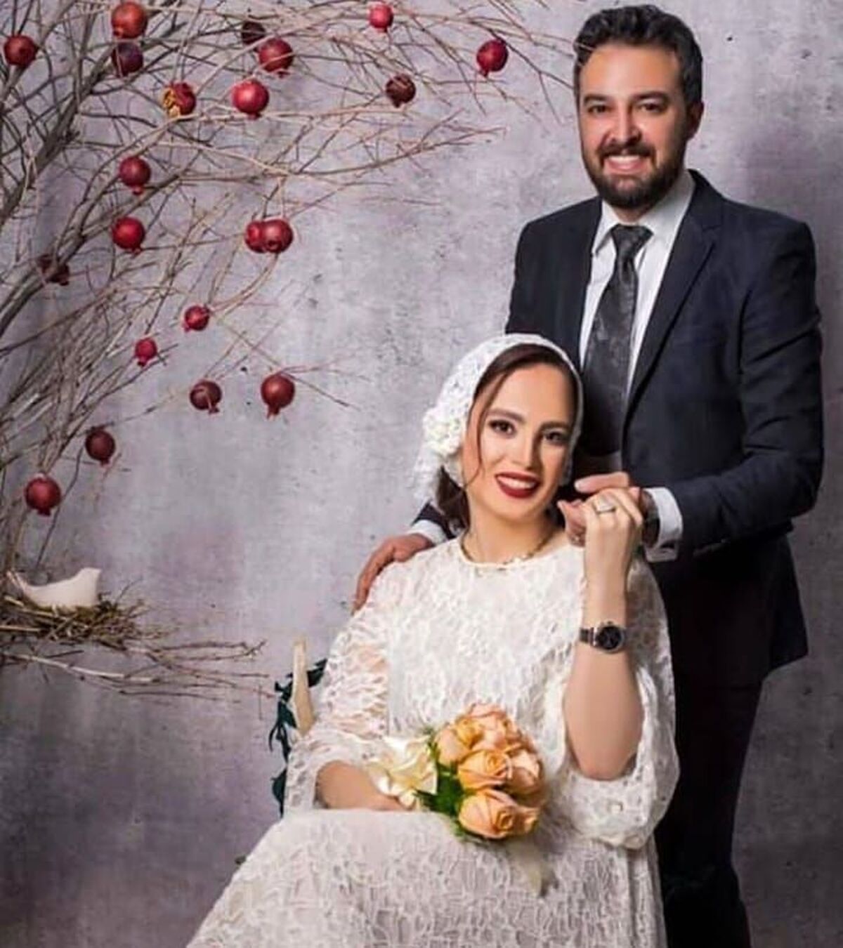 عکس مراسم ازدواج آقای مجری و بازیگر خوشچهره