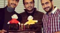 حامد کمیلی در کنار برادران دوقلویش + عکس