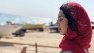 حال خوب جوانه دلشاد در کنار دریا + عکس
