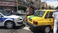  تصادف تاکسی با خودروی پلیس راهنمایی و رانندگی + تصاویر 