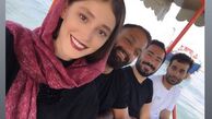 سلفی فرشته حسینی با بازیگران قورباغه + عکس
