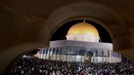 حضور ۲۸۰ هزار فلسطینی در نماز جمعه مسجد الاقصی