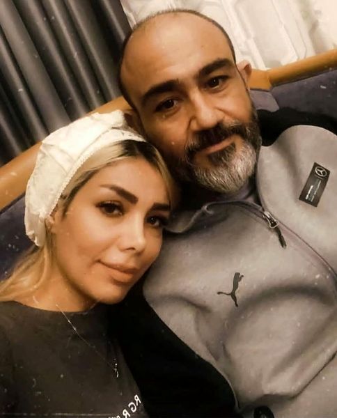مهران غفوریان و همسرش در آغوش هم + عکس