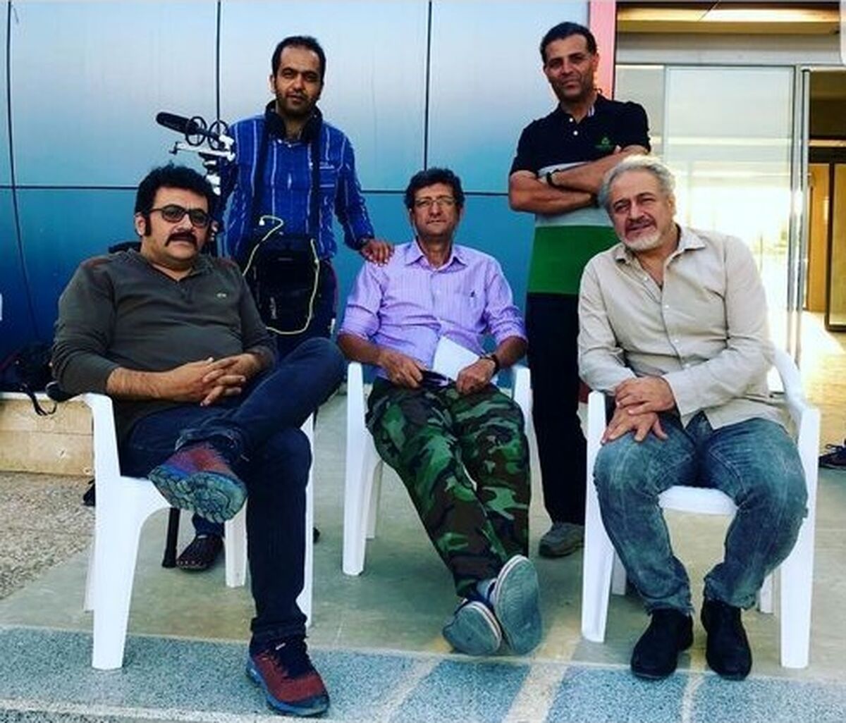شهرام عبدلی در کنار مجید مشیری + عکس