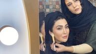 مریم معصومی در حال گریم + عکس