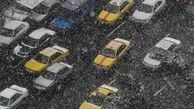 وضعیت ترافیک تهران در اولین برف پاییزی
