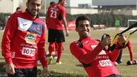 تمرین بازیکن مصدوم پرسپولیس در تعطیلات