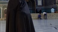 بهنوش بختیاری با حجابی کامل در حال زیارت + عکس