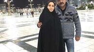زوج بازیگر معروف در حرم امام رضا (ع)+عکس