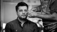 پندار اکبری در حال گریم + عکس