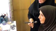 ژیلا امیرشاهی در اتاق گریم+عکس