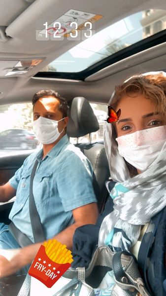 سلفی زیبای شبنم قلی خانی و همسرش + عکس