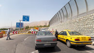 تلاش پلیس برای اعمال قانون منع تردد در آزاد راه تهران شمال + تصویر