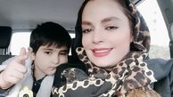 خانم بازیگر و پسرش + عکس