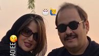 خواهر مرحوم عسل بدیعی در کنار همسر مشهورش + عکس