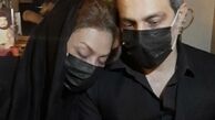 حال بد نسرین مقانلو در مراسم‌ پدر مرحومش + عکس