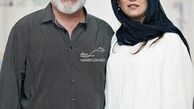 عکس پدر و دختر بازیگر در آغوش یکدیگر