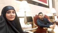 گشت و گذار مژده خنجری با همسرش + عکس