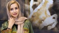 عکس جدید خانم بازیگر با یک تابلو نقاشی خاص