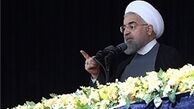 قطع سخنان روحانی با شعارهای اعتراضی مردم کرمانشاه