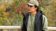 تیپ پاییزی لیندا کیانی با هودی و پافر + عکس