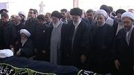 امام خامنه‌ای بر پیکر مطهر آیت‌الله واعظ‌طبسی نماز اقامه‌ کردند