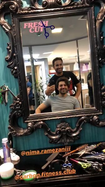 اشکان خطیبی در آرایشگاه + عکس