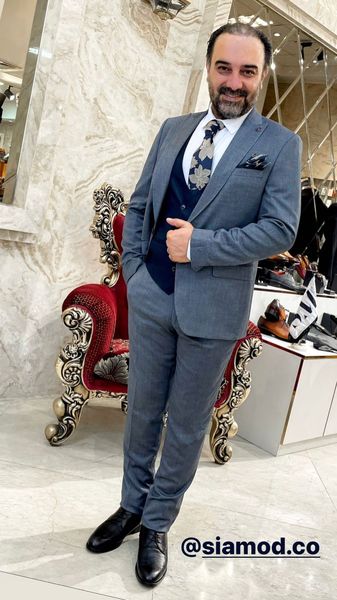 تیپ دامادی برزو ارجمند در یک مراسم + عکس