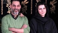 حرف درگوشی پیمان معادی با لیلا حاتمی/ عکس