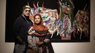 حدیثه تهرانی و همسرش در گالری+عکس