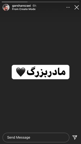 گرشا رضایی دوباره عزادار شد + عکس